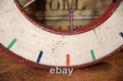 Vintage Antique Gambling Wheel Wood Carnival Game Sign circus roulette 1930s old