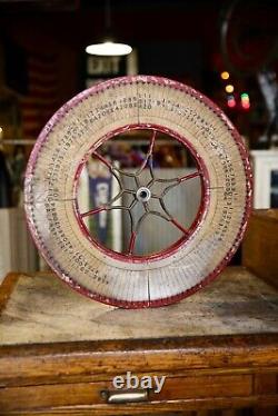 Vintage Antique Gambling Wheel Wood Carnival Game Sign oddity roulette old 1930s