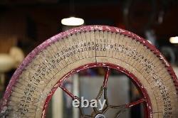 Vintage Antique Gambling Wheel Wood Carnival Game Sign oddity roulette old 1930s