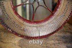 Vintage Antique Gambling Wheel Wood Carnival Game Sign oddity roulette old 1930s