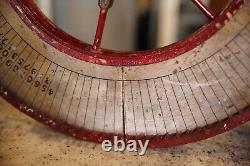 Vintage Antique Gambling Wheel Wood Carnival Game Sign oddity roulette old 1930s