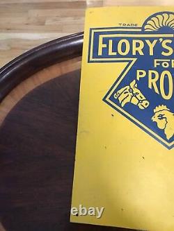 Vintage/Antique Original Florys Feeds for Profit Sign NOS from very old Barn