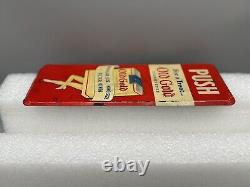 Vintage Antique Original Old Gold Tobacco Cigarette Door Push Advertising Sign
