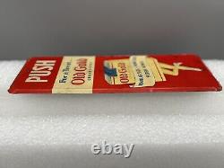 Vintage Antique Original Old Gold Tobacco Cigarette Door Push Advertising Sign