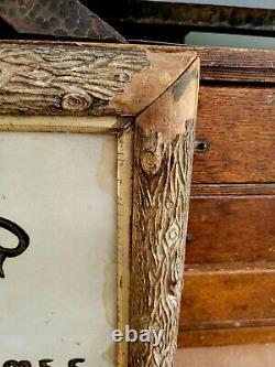 Vintage Antique Pictures & Frames Adverting Trade Sign Old