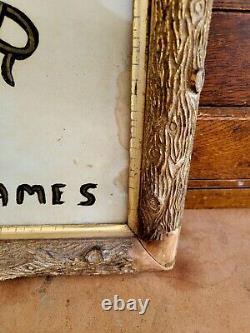 Vintage Antique Pictures & Frames Adverting Trade Sign Old