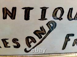 Vintage Antique Pictures & Frames Adverting Trade Sign Old