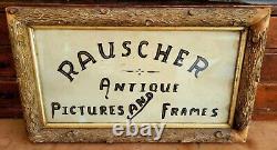 Vintage Antique Pictures & Frames Adverting Trade Sign Old