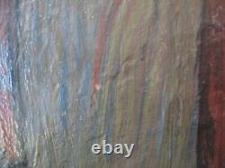 Vintage Antique Portrait Painting Wpa Impressionism Modernism Woman Model Old