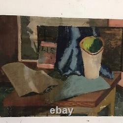 Vintage/Antique Still Life Old Table Misc Life On PosterBoard Signed Pierce