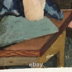 Vintage/Antique Still Life Old Table Misc Life On PosterBoard Signed Pierce