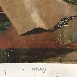 Vintage/Antique Still Life Old Table Misc Life On PosterBoard Signed Pierce