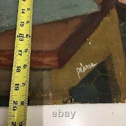 Vintage/Antique Still Life Old Table Misc Life On PosterBoard Signed Pierce