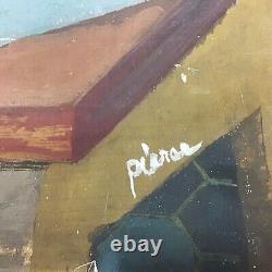 Vintage/Antique Still Life Old Table Misc Life On PosterBoard Signed Pierce