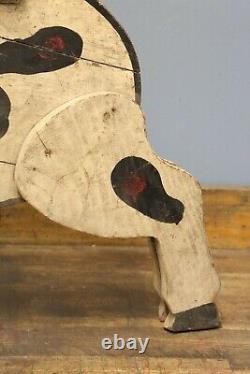 Vintage Antique Wood Horse Primitive Folk Art Western Cowboy Ride On Toy Old