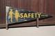 Vintage Bus Stop School Safety Station Depot Metal Sign Pennant Flag Antique Old