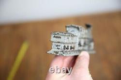 Vintage Cast Metal Train Locomotive toy antique sign mailbox topper old