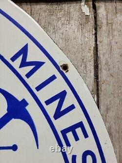 Vintage Colorado School Of Mines Porcelain Sign Old Gold Mining Miner College