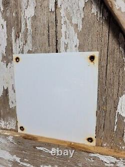 Vintage D&h Railway Porcelain Sign Old 8 Delaware Harding Trai. Railroad Marker