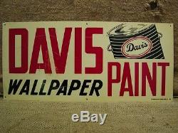 Vintage Davis Paint Sign Antique Old Metal Wallpaper