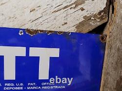 Vintage Ellicott Dredge Porcelain Sign Old Gas Hydraulic Machinery Dragon Model