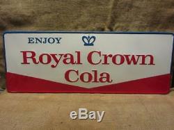 Vintage Embossed 1970s Royal Crown Cola Sign Antique Old RC Cola Soda 9924