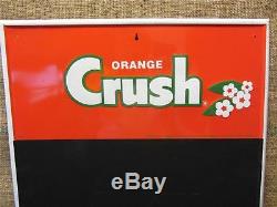 Vintage Embossed Orange Crush Sign Chalkboard Antique Old Soda Cola 9040