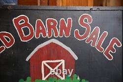 Vintage Farm Sign Red Barn Metal display tractor dairy old antique sign bracket