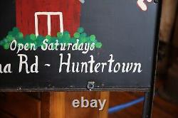 Vintage Farm Sign Red Barn Metal display tractor dairy old antique sign bracket