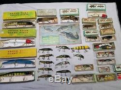 Vintage Fishing Tackle Creek Chub Collection Old Fishing lures & Vintage Sign