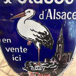Vintage French Salt Porcelain Sign Old General Store Chimney Potash Food Grocery