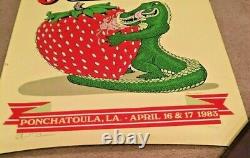 Vintage & Gorgeous 1983 Strawberry Festival Ponchatoula La. Signed Old Poster