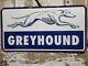 Vintage Greyhound Porcelain Sign Old 1959 Bus Transportation Transit 30 2sided