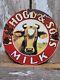 Vintage Hp Hood & Son Porcelain Sign Old Dairy Farm Milk Cow Cream Farming 6