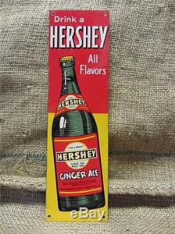 Vintage Hershey Beverage Drink Sign Antique Old Soda Chocolate Cola 9034