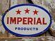 Vintage Imperial Porcelain Sign Old Advertising Signage From Gas Station In Ohio