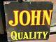 Vintage John Deere Porcelain Sign Old 1/3 Of A Sign Farm Ag Barn Decor Tractor