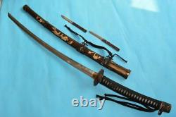 Vintage Japanese Sword Samurai Katana Old Signed Damascus Steel Dagger Fighting