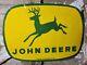 Vintage John Deere Porcelain Sign 3ft Old 1962 Quality Farm Tractor Equipment