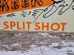 Vintage Koon Kreek Porcelain Sign Old Firearm Gun Shotgun Rifle Split Phot Ammo
