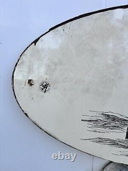 Vintage Large Steel Sign Antique Ship Salmon Troller 1933 60x28 Boat Fishing Old