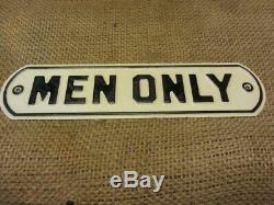 Vintage Men Only Embossed Metal Sign Old Antique Store Rest Room Signs 10004