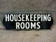 Vintage Metal Housekeeping Rooms Sign Antique Store Old Signs Business 7789
