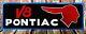 Vintage Metal Old Antique Style Pontiac V8 Chief Gas Oil Hand Painted Auto Sign