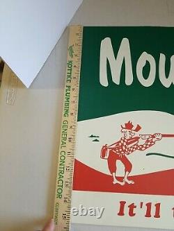 Vintage Mountain Dew Sign Antique Old Soda Rare