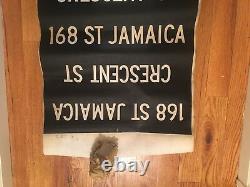 Vintage NYC Subway Train Antique Brooklyn Manhattan Destination Old Roll Sign