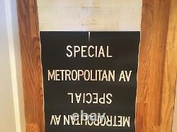Vintage NYC Subway Train Antique Brooklyn Manhattan Destination Old Roll Sign