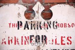 Vintage No Parking Sign Gate Entrance wood sign old hand painted antique finial