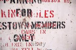 Vintage No Parking Sign Gate Entrance wood sign old hand painted antique finial