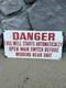 Vintage Old Antique Danger Porcelain Enamel Sign
